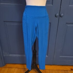 NWOT Patagonia Maipo 7/8 Bright Blue Leggings w Side Pockets Sz Small